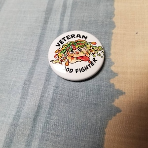 Vintsge Veteran Food Fighter Pinback Button