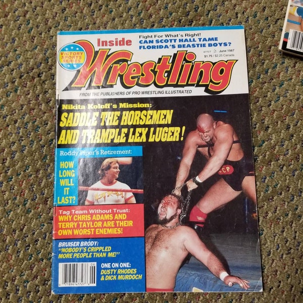 Victory Sports Series Inside Pro Wrestling Magazine Nikita Koloff Roddy Piper Cover June 1987