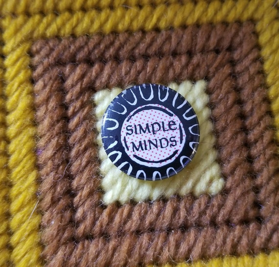 Vintage Simple Minds Pinback Button - image 1