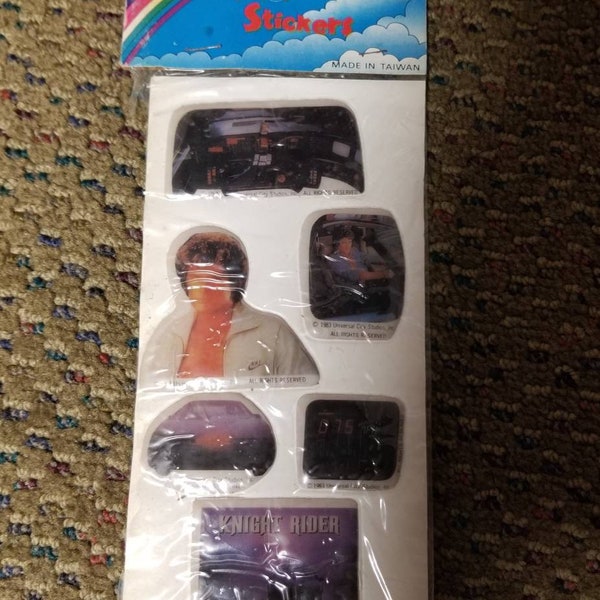 Vintage Knight Rider Puffy Stickers