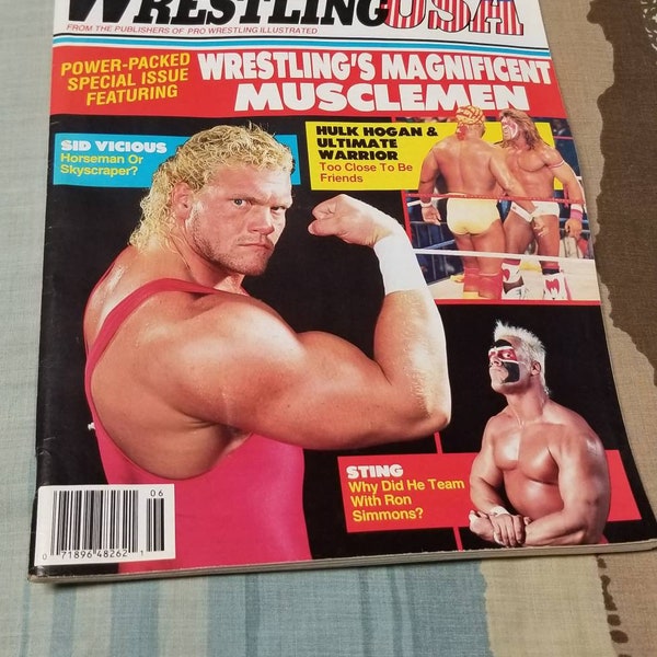 Wrestling USA Magazine June 1991 Sid Vicious Hulk Hogan Sting Ultimate Warrior