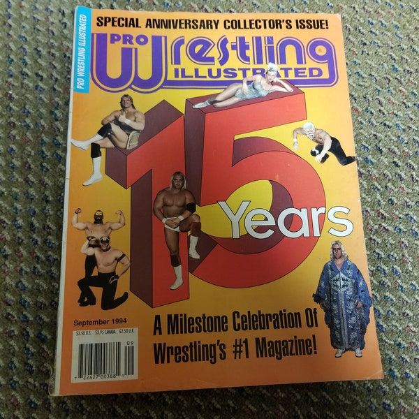 Pro Wrestling Illustrated Magazine September 1994 Ric Flair 15 Year Anniversary Cover