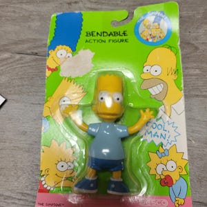 The Simpsons Bendable Figures 90年代 1990 Jesco Vintage Simpsons Rubber Bendable Figure Set of 4
