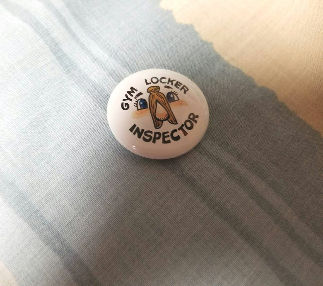 Vintage Gym Locker Inspector Pinback Button - Etsy