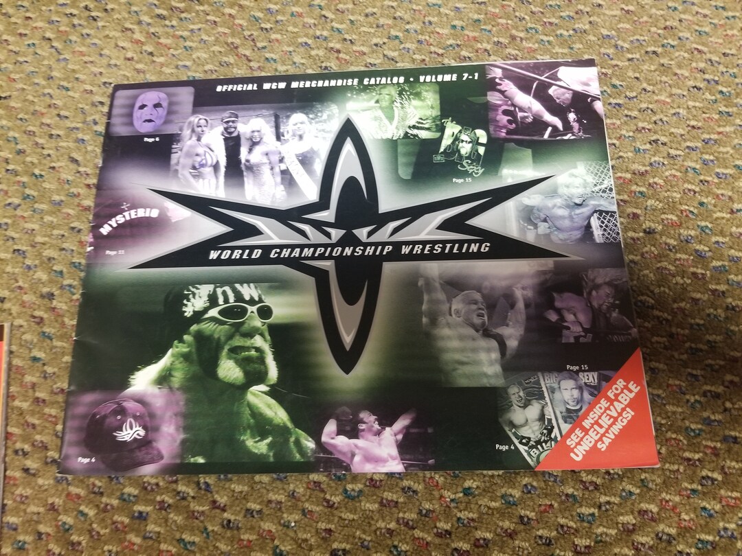 WCW Wrestling Merchandise Catalog Sting Lex Luger Etsy