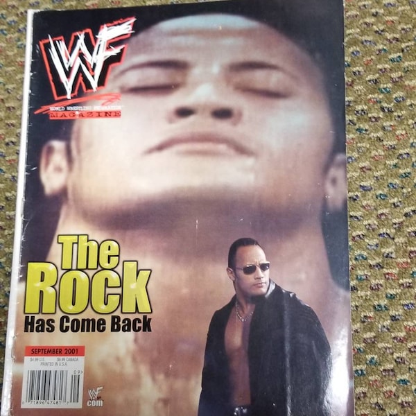 WWF Magazine September 2001 The Rock Cover