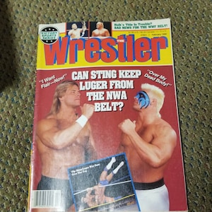 The Wrestler Magazine February 1990 Lex Luger Sting Cover