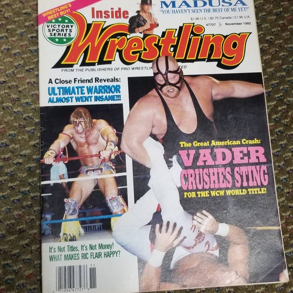 Victory Sports Series Inside Pro Wrestling Magazine Vader Ultimate Warrior Cover November 1992