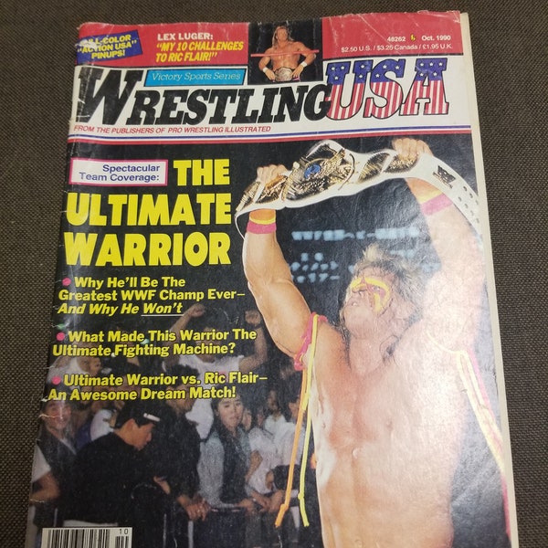 Wrestling USA Magazine October 1990 Ultimate Warrior Cover
