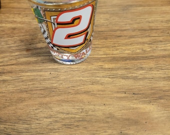 Vaso de chupito vintage de Rusty Wallace de Nascar n.° 2