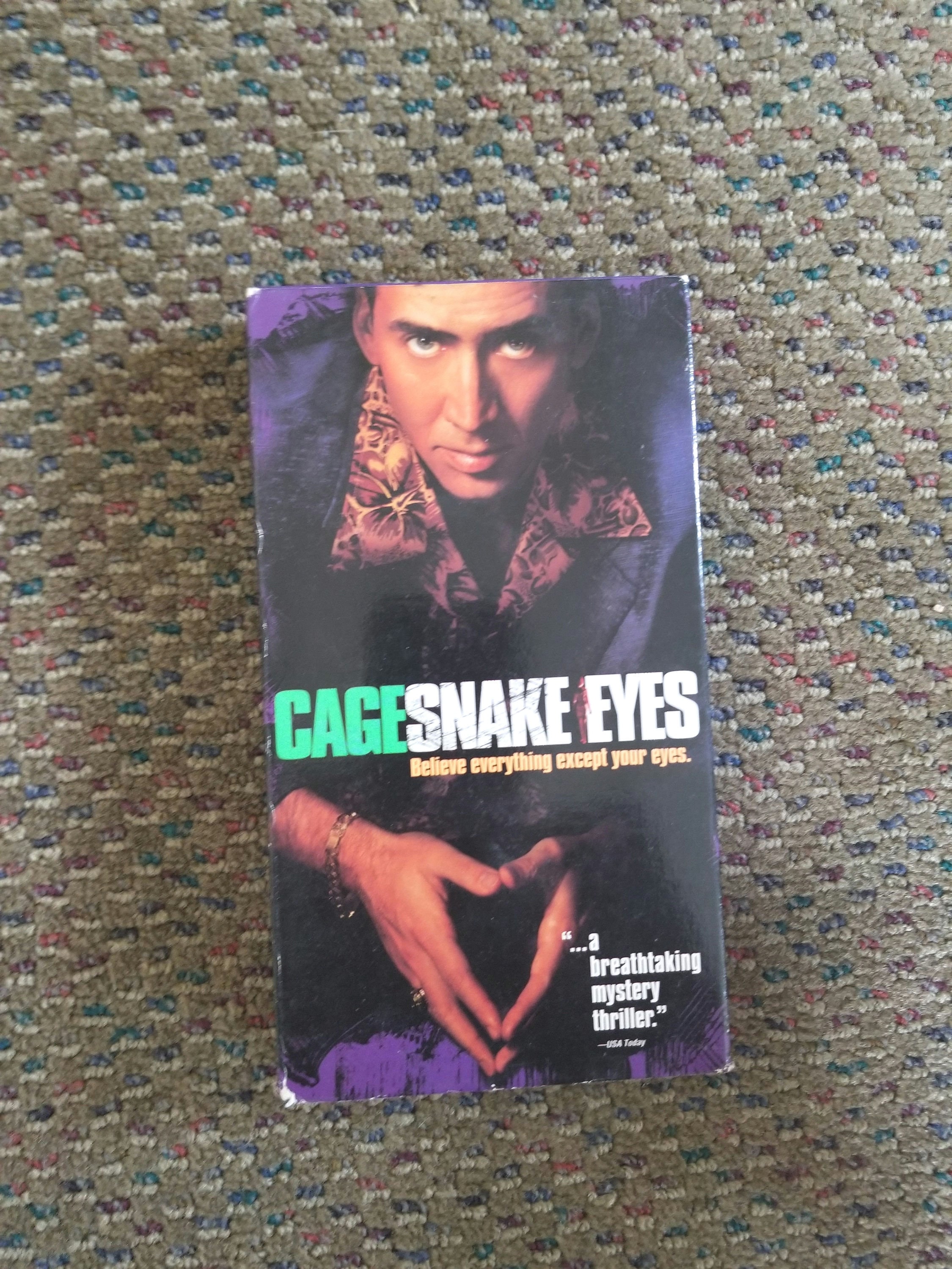Nicholas Cage Snake Eyes VHS Tape - Etsy Canada