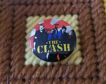 Vintage The Clash Prismatic Pinback Button