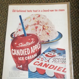 Vintage Sealtest Candied Apples Ice Cream Advertisement