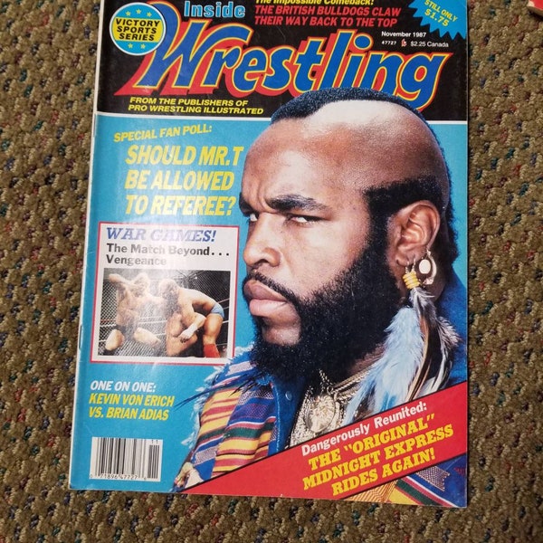 Victory Pro Sports Series Inside Wrestling Magazine November 1987 Mr T Cover