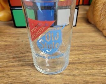 Vaso de cerveza antiguo de estilo clásico de G. Heilman's, La Crosse, Wisconsin, 10 cm de alto.