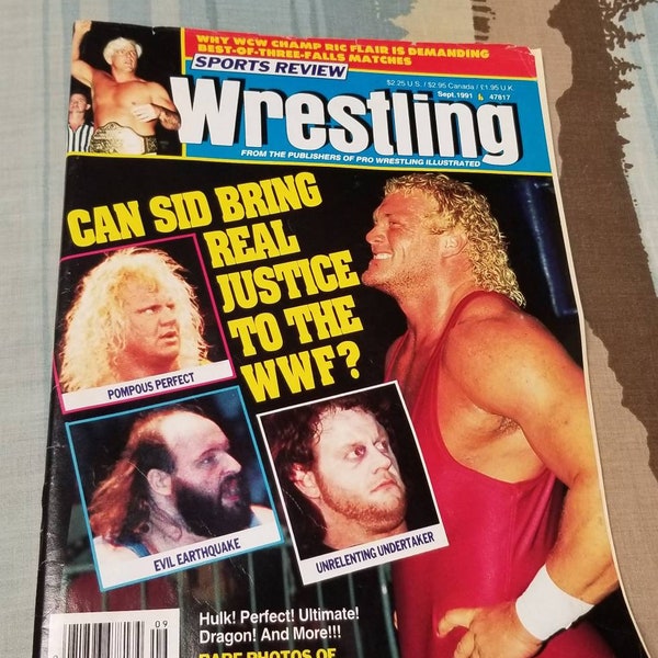 Sports Review Wrestling Magazine September 1991 Sid Vicious Cover