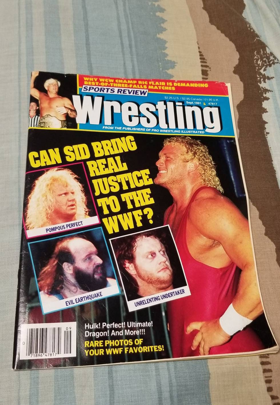 Sports Review Wrestling Magazine September 1991 Sid Vicious Cover