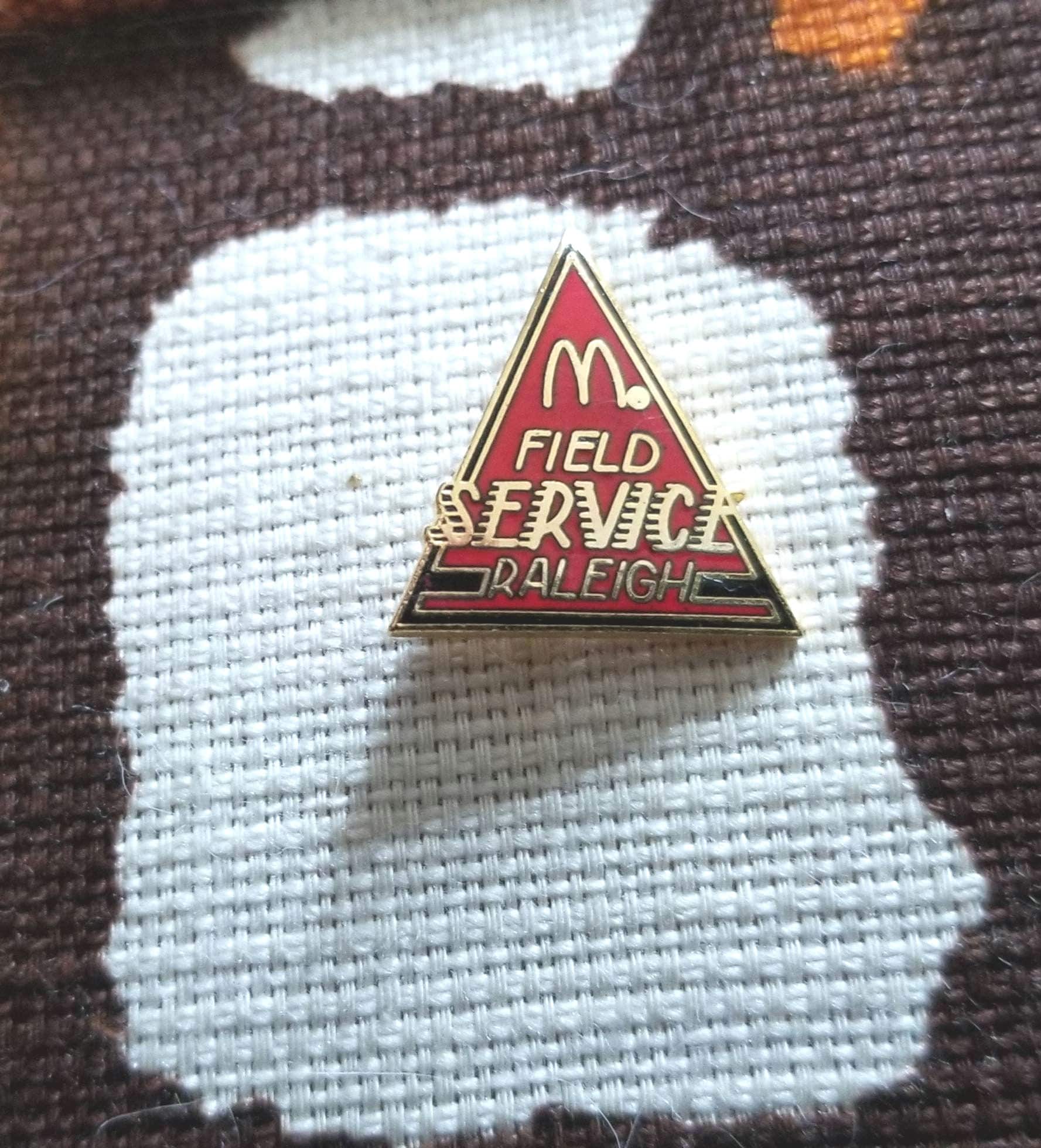 Vintage McDonald's Employee Enamel Pin Raleigh North Carolina
