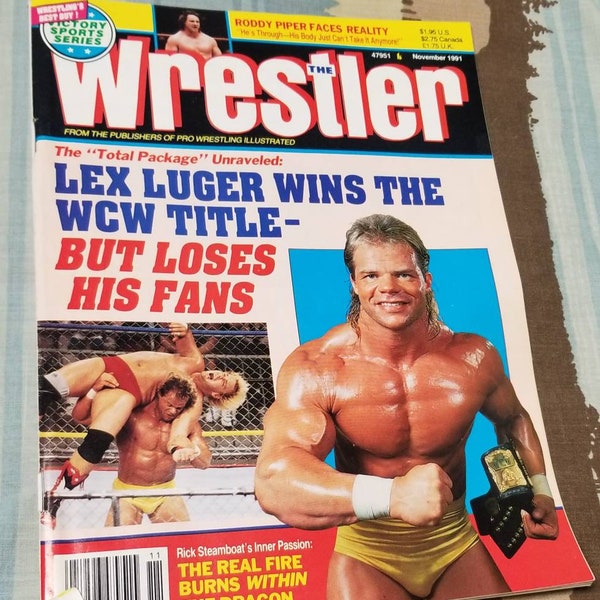 Victory Sports Series The Wrestler Magazine Lex Luger Cover November 1991