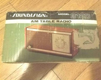 Vintage Soundesign Model 3120 AM Radio In Box