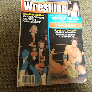 Sports Review Wrestling Magazine August 1984 Tommy Rich Eddie Gilbert Chris Adams Cover Magazine