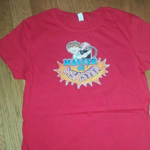 Vintage 1970s Iron On T Shirt Master of Disaster XL