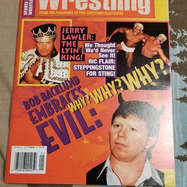 Sports Review Wrestling Magazine January 1995 Jerry Lawler Bob Backlund Cover