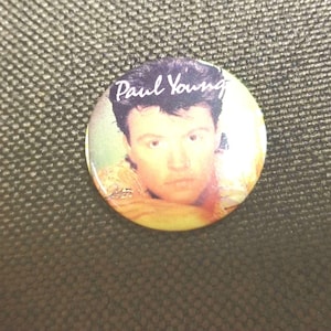 Vintage Paul Young Pinback Button