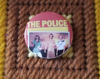 Vintage 1983 El botón Pinback de la policía