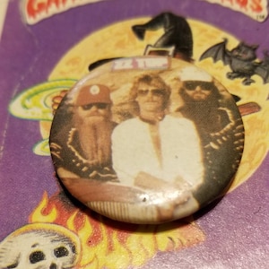 Vintage ZZ Top Button Pin