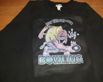 Vintage I Got This Way From Bowling Crewneck Sweatshirt 2xl XXL