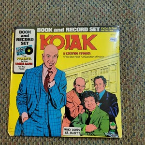 1977 Kojak & Exciting Stories Book Record Set Vinyl Album Peter Pan Sealed