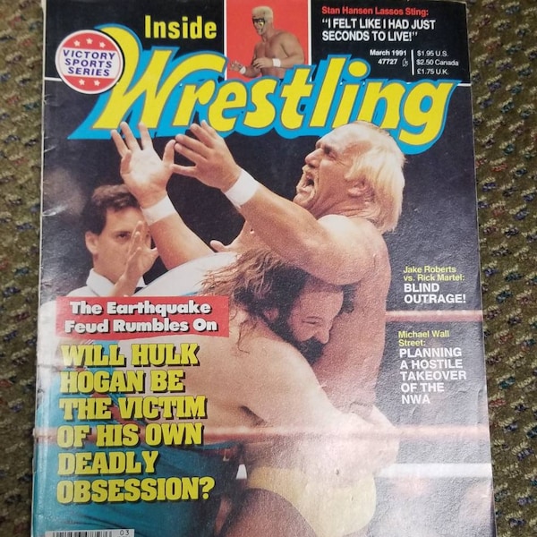 Victory Sports Series Inside Wrestling Magazine March 1991 Hulk Hogan Cover