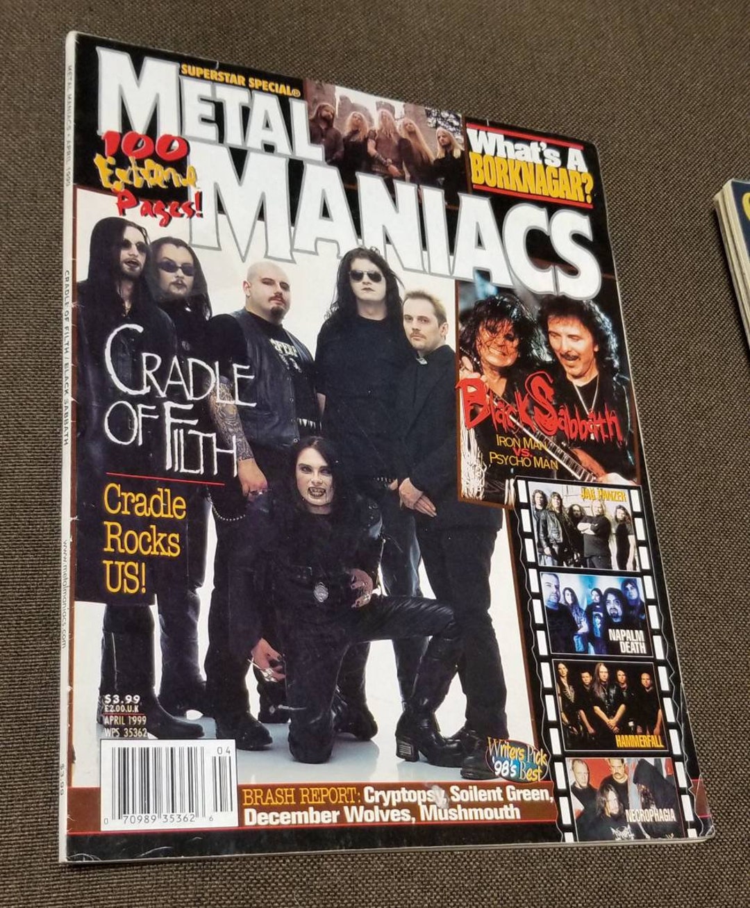 Metal Maniacs Magazine April 1999 Cradle of Filth Cover - Etsy UK