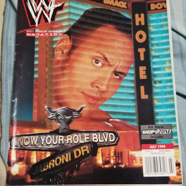 WWF Magazine July 1999 The Rock Cover