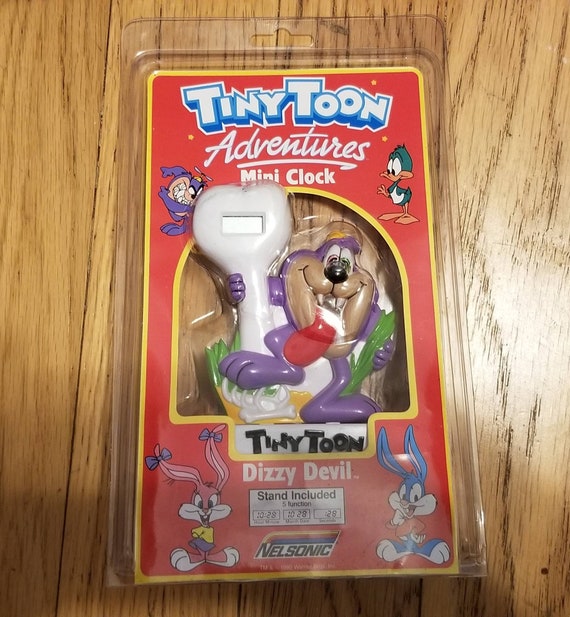 Vintage Tiny Toon Adventures Dizzy Devil Mini Cloc