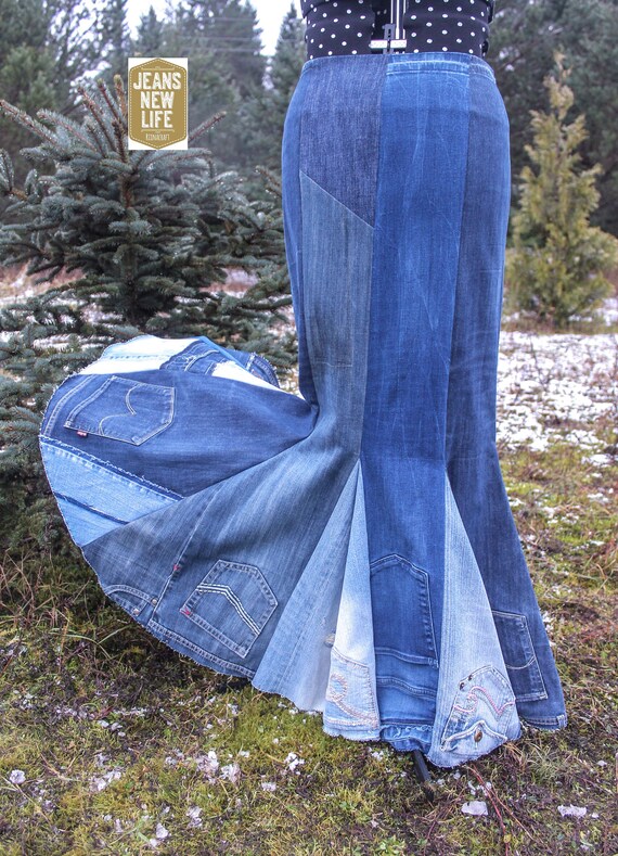 peacocks denim skirt