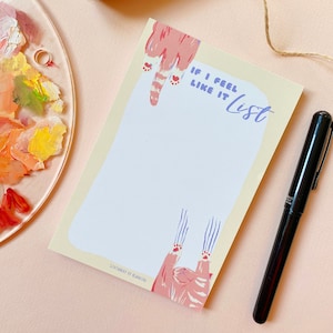 If I Feel Like It List- Cat Themed Memopad, Notepad