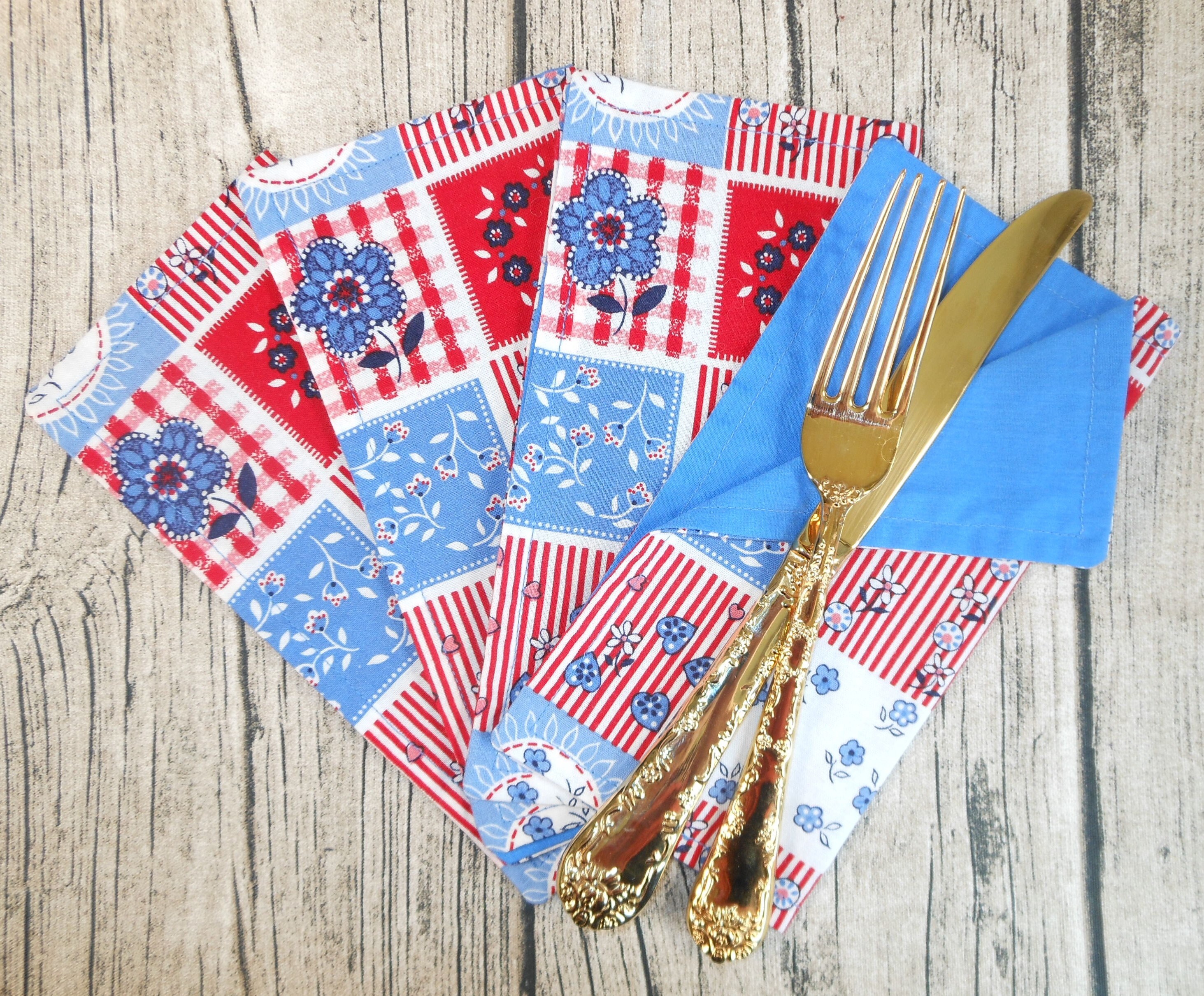 Handmade Napkins. Set of Four Everyday Napkins Made From Etsy UK