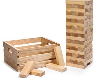 large wooden stacking blocks