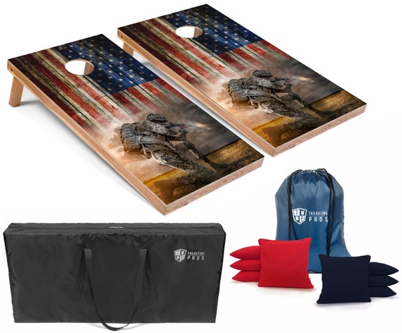 Tailgating Pros Cornhole Bags − 8規定サイズCorn穴バッグwith a carrying tote − 23 +色オプション All-Canvas Tailgate Pro Cornhole Bags | Speed 4⁄5 | 76Brave Cornhole