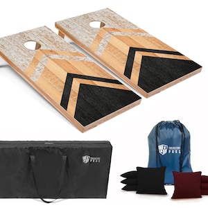 Tailgating Pros 4'x2' Faded Mountain Peak Cornhole Boards w/ Carrying Case, optional Light Package and set of 8 Bags!