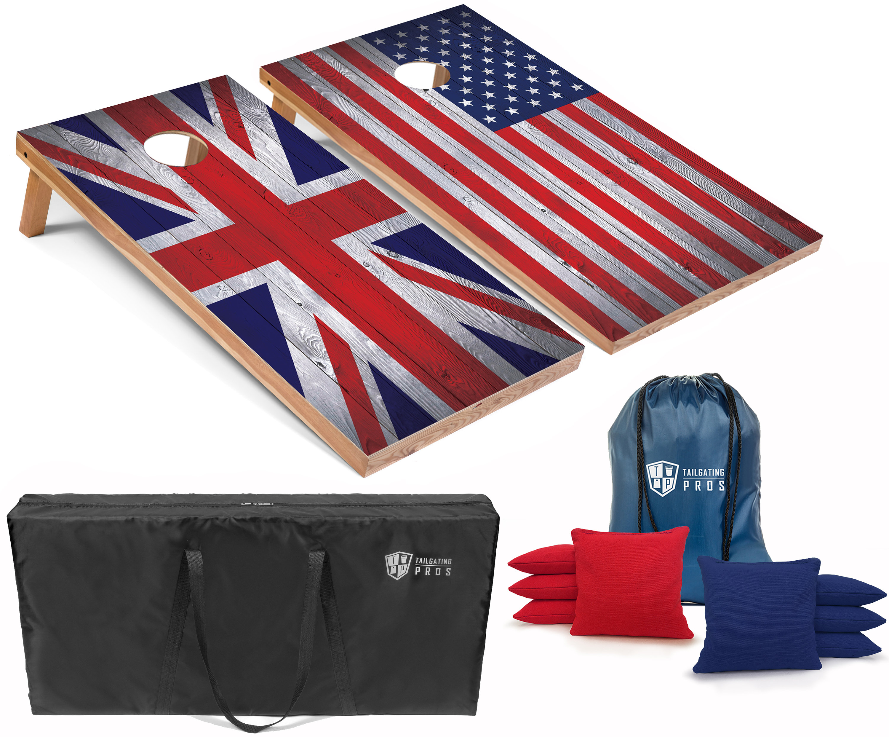Tailgating Pros 4'x2' British and US Flag Cornhole - Etsy