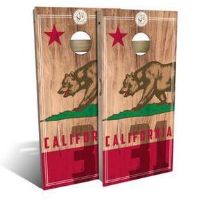 Slick Woody&#39;s California Flag 2.0  Cornhole Boards with 8 All Weather Bags