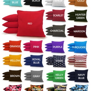 Tailgating Pros Suede Cornhole Bags - Set of 4 - Pro Style Stick & Slick - 50+ Color Options