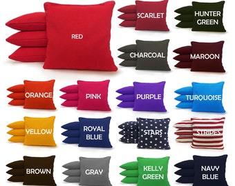Tailgating Pros Suede Cornhole Bags - Set of 4 - Pro Style Stick & Slick - 50+ Color Options