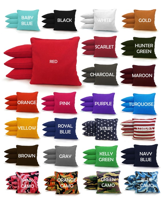 Tailgating Pros Cornhole Bags − 8規定サイズCorn穴バッグwith a carrying tote − 23 +色オプション All-Canvas Tailgate Pro Cornhole Bags | Speed 4⁄5 | 76Brave Cornhole