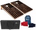 Tailgating Pros 4'x2' Woodgrain Flag Cornhole Boards w/ Carrying Case, optional Light Package and set of 8 Bags! 