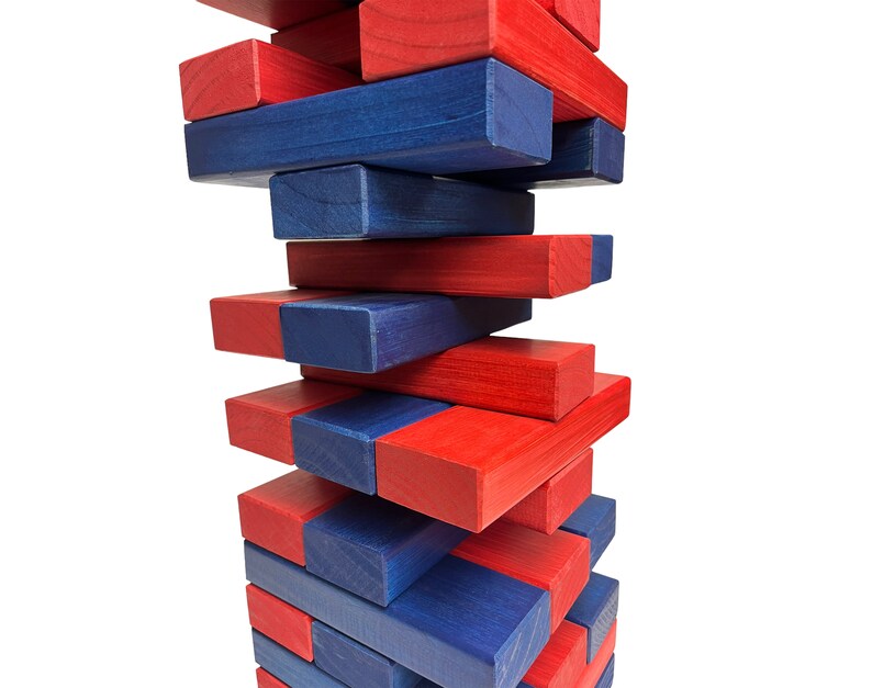 Tailgating Pros Premium Giant Toppling Timbers with Wooden Crate-Customize Your Set by Choosing Your Colored Blocks-Add Tipsy Game Stickers image 5