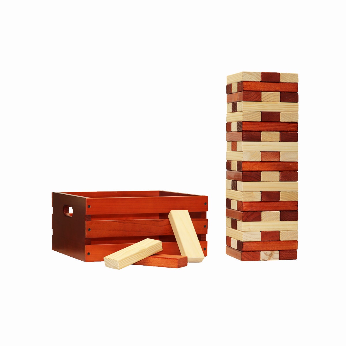 Premium Tabletop Tower Block Set - 1x3 - 54 or 60 Blocks